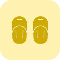 Sandal Glyph Tritone Icon vector