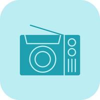 Radio Glyph Tritone Icon vector