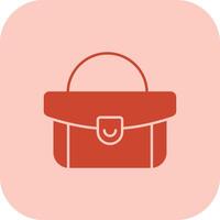 Woman Bag Glyph Tritone Icon vector