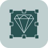 Diamond Glyph Tritone Icon vector