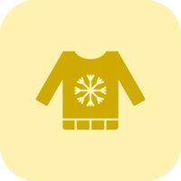 Sweater Glyph Tritone Icon vector