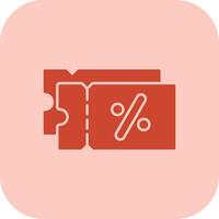 Discount Glyph Tritone Icon vector