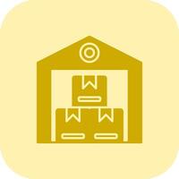 Warehouse Glyph Tritone Icon vector