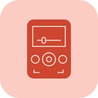 Audio Player Glyph Tritone Icon vector