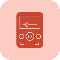 Audio Player Glyph Tritone Icon vector