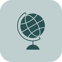 Globe Glyph Tritone Icon vector