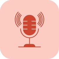 Microphone Glyph Tritone Icon vector