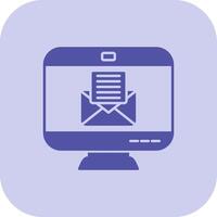 Envelope Glyph Tritone Icon vector