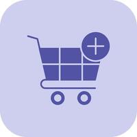 Shopping Cart Glyph Tritone Icon vector