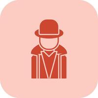 Hacker Glyph Tritone Icon vector