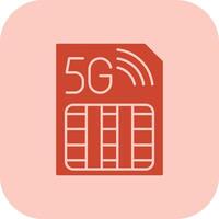 Sim Card Glyph Tritone Icon vector