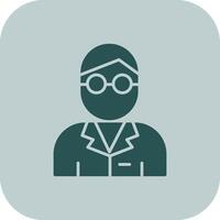 scientist Glyph Tritone Icon vector