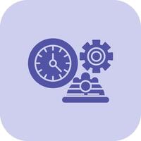 Working Hours Glyph Tritone Icon vector