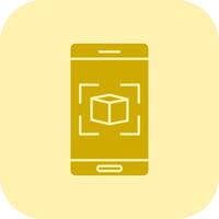 Augmented Reality Glyph Tritone Icon vector