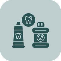 dental cuidado glifo tritono icono vector