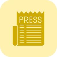 Press Release Glyph Tritone Icon vector