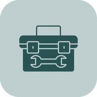 Tool Box Glyph Tritone Icon vector