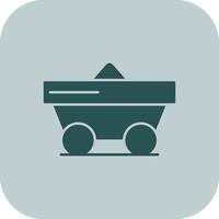 Trolley Glyph Tritone Icon vector