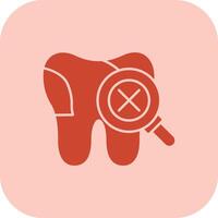 Unhealthy Tooth Glyph Tritone Icon vector