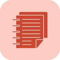 Notes Glyph Tritone Icon vector