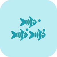 Fish Glyph Tritone Icon vector