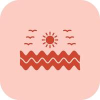 Sea Water Glyph Tritone Icon vector