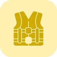 Life Vest Glyph Tritone Icon vector