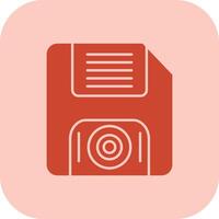 Floppy Disk Glyph Tritone Icon vector