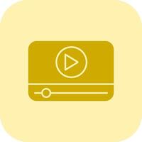 Video Playe Glyph Tritone Icon vector