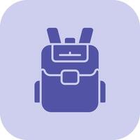 Backpack Glyph Tritone Icon vector