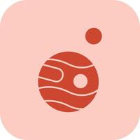 Mars With Satellite Glyph Tritone Icon vector