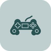 juego controlador glifo tritono icono vector