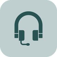 Headphones Glyph Tritone Icon vector