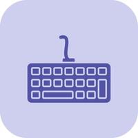 Keyboard Glyph Tritone Icon vector