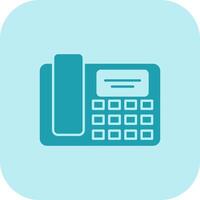 Telephone Glyph Tritone Icon vector