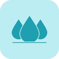 Water Drop Glyph Tritone Icon vector