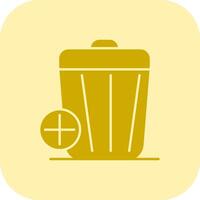 Trash Glyph Tritone Icon vector