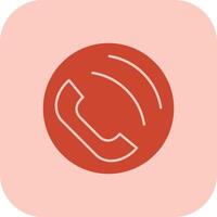 Phone Call Glyph Tritone Icon vector