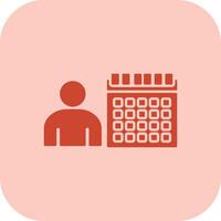Time Management Glyph Tritone Icon vector