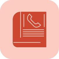 Contact Book Glyph Tritone Icon vector