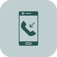 Incoming Call Glyph Tritone Icon vector