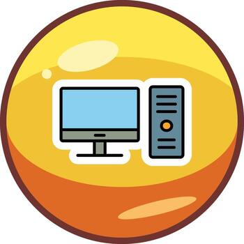 Computer Vector Icon