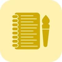 Sketchbook Glyph Tritone Icon vector