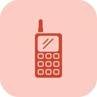 Walkie Talkie Glyph Tritone Icon vector