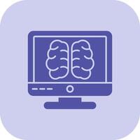 brain Glyph Tritone Icon vector