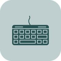 keyboard Glyph Tritone Icon vector