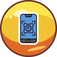 teléfono inteligente qr código vecto icono vector