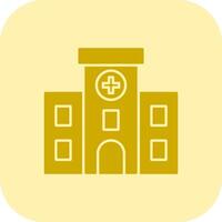 Hospital Glyph Tritone Icon vector