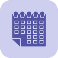Calendar Glyph Tritone Icon vector