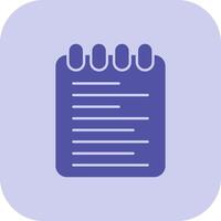 Note Pad Glyph Tritone Icon vector